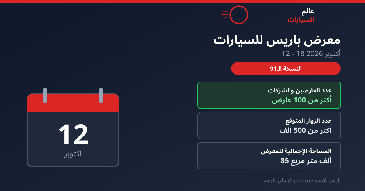 معرض باريس للسيارات 2026